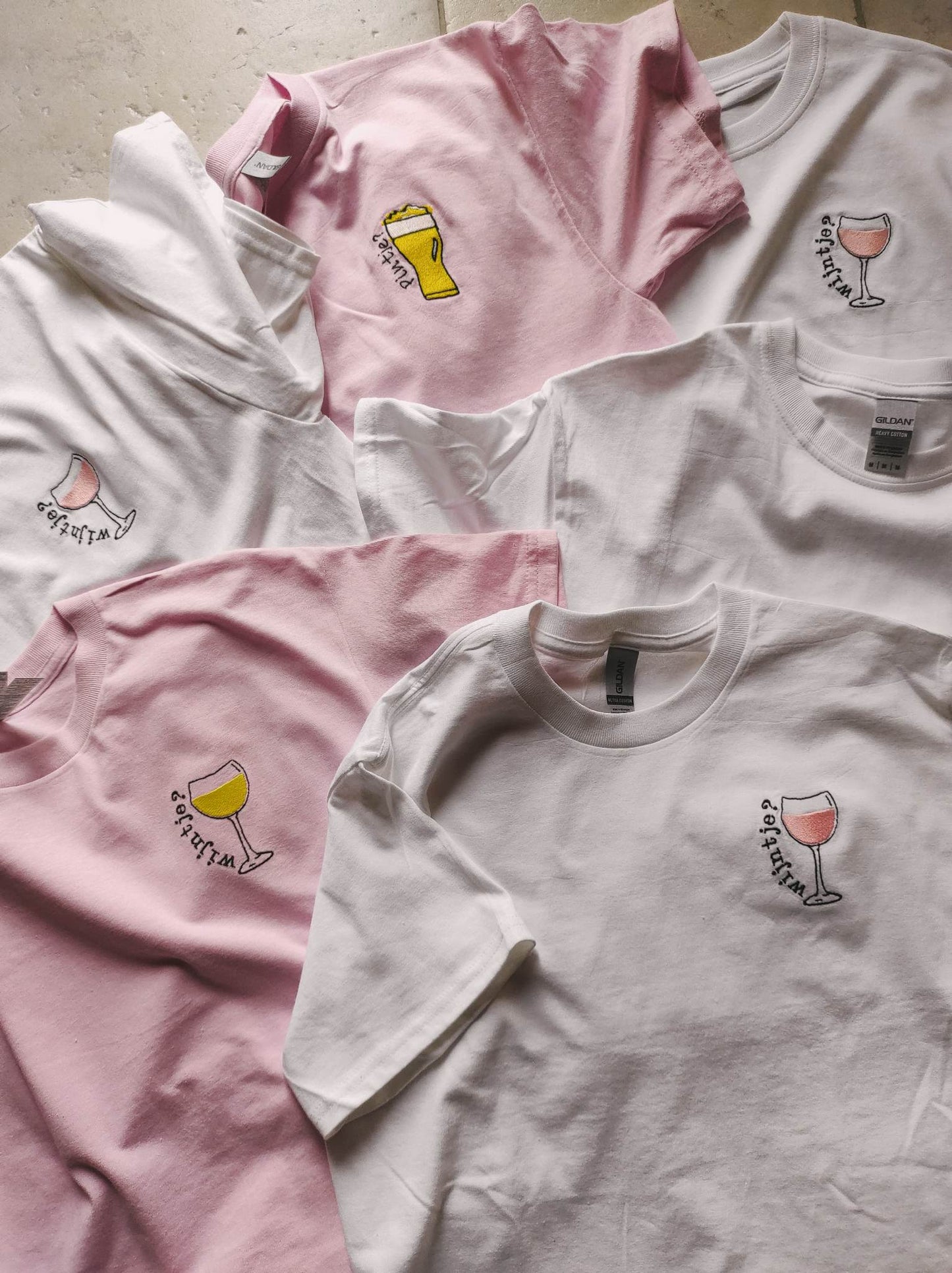 Wijntjes (roséke), cava of pintjes T-shirt