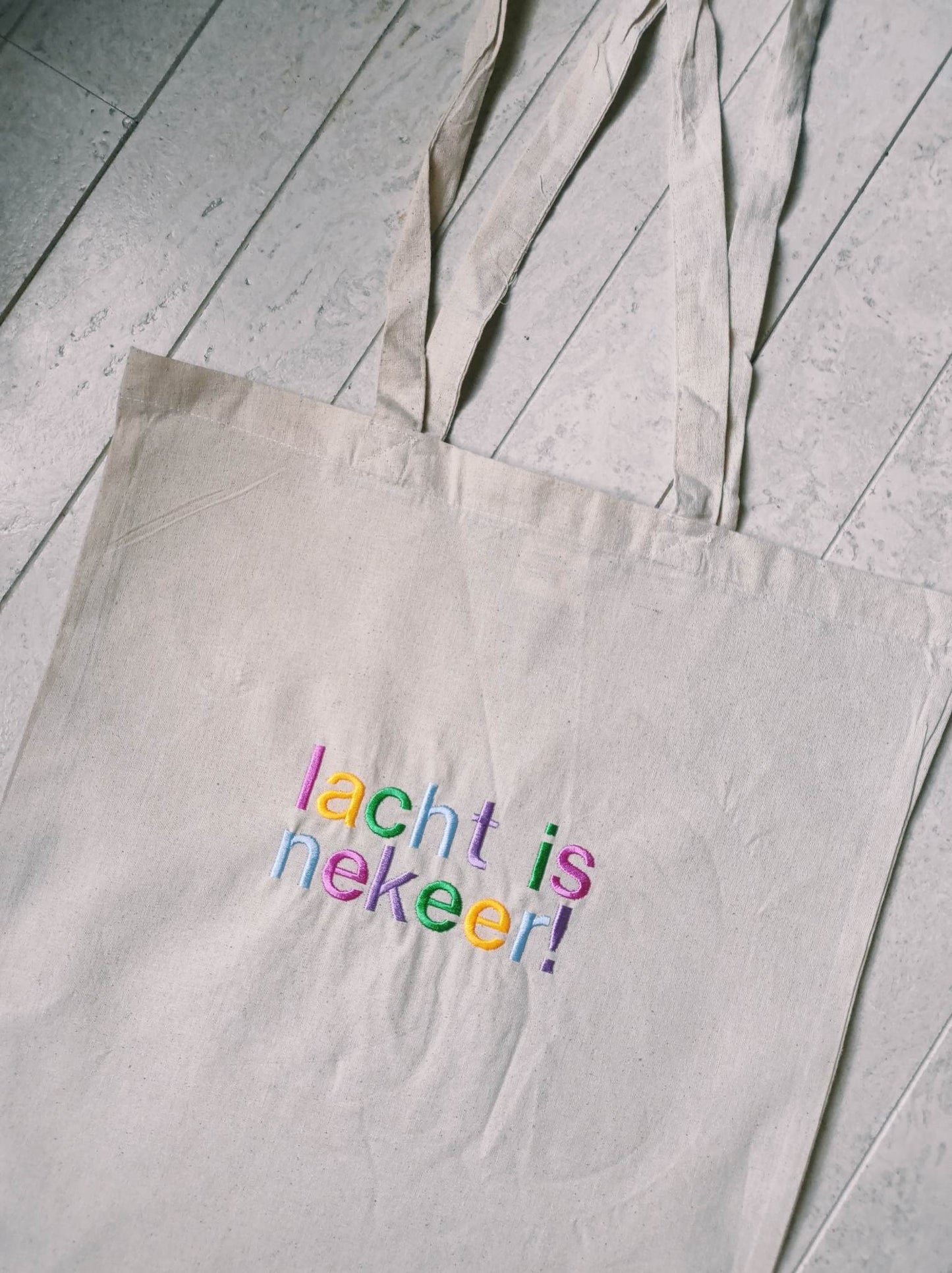 Geborduurde Tote Bag gepersonaliseerd