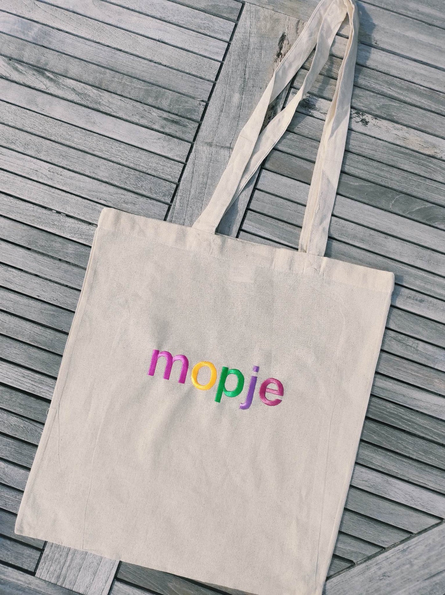 Geborduurde Tote Bag gepersonaliseerd