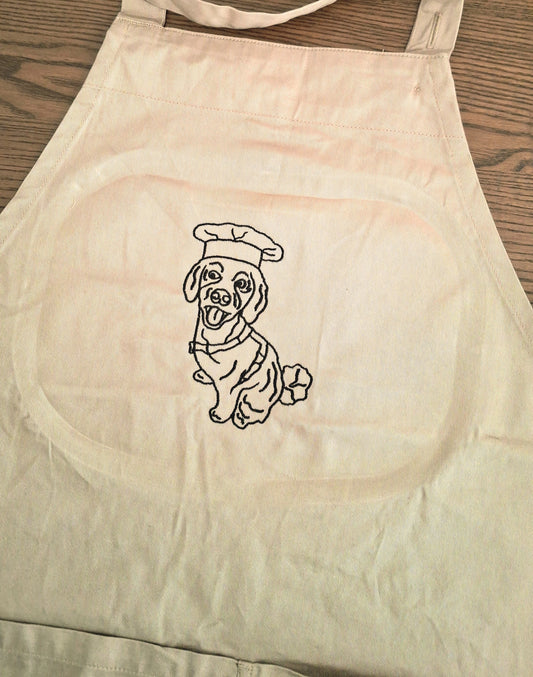 Geborduurde kookschort